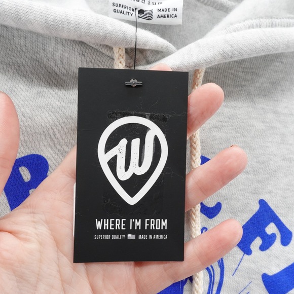 Where Im From Mens Gray Snowball Fight Champion Hoodie Sweatshirt Medium NEW - Picture 6 of 12